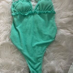 Green bathing suit one piece new